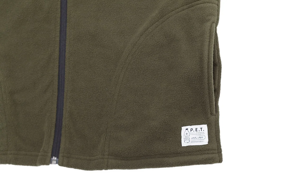 Custom Fleece Smart Casual Eco-friendly Sustainable Recycled rPET Unisex Vest Sleeveless Jacket Winter Outdoor Camping