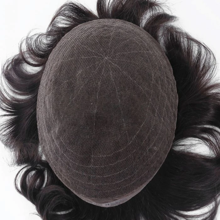 Human Hair Men Lace Toupeec Super Fine Mono Hair System High Quality and Durable Lace Toupee Virgin Remy Indian for Men 1 Pc