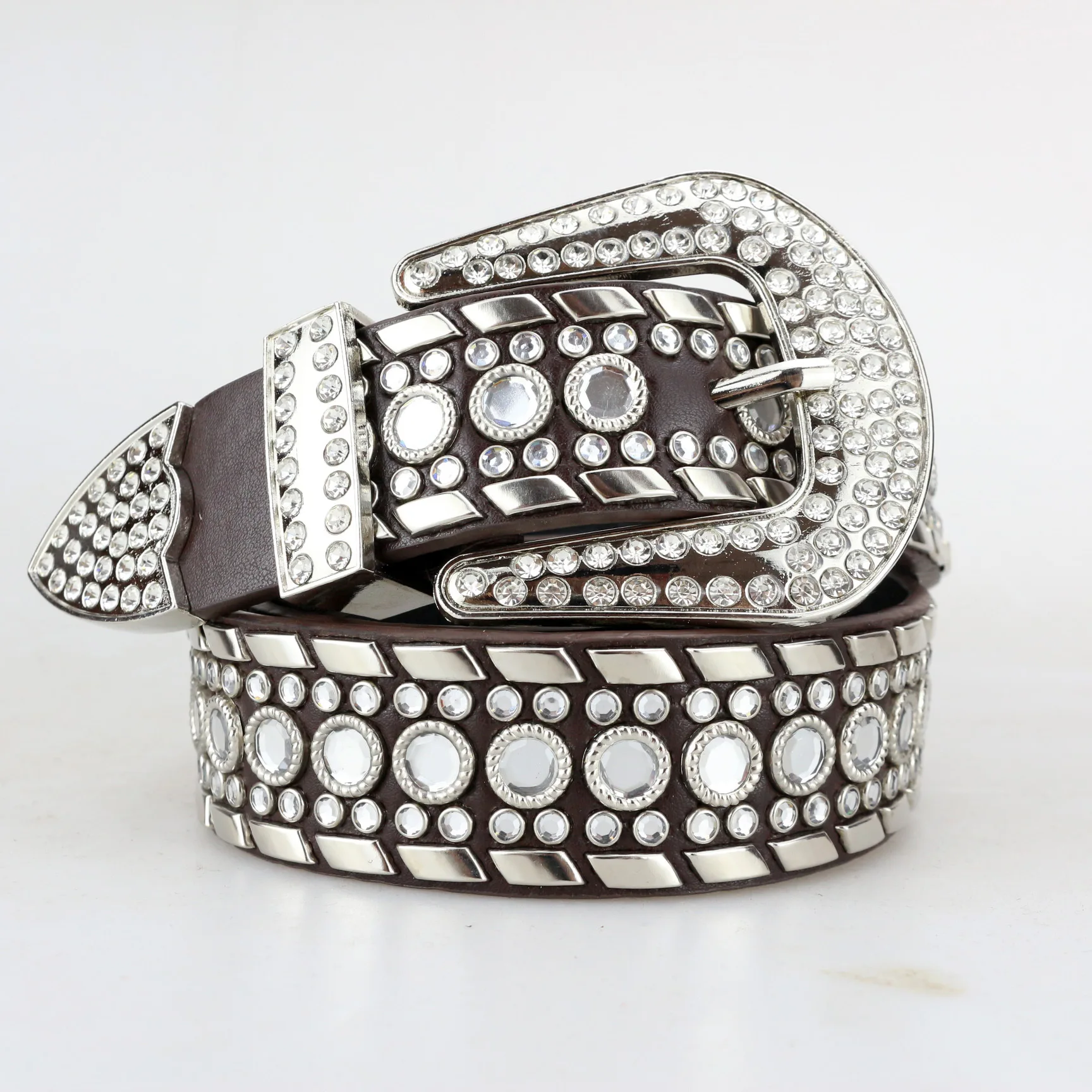 BB Simon belt Available Crystal Women Mens Diamond Studded Rhinestone Belts Western Style Cowboy Designer Leather Belt