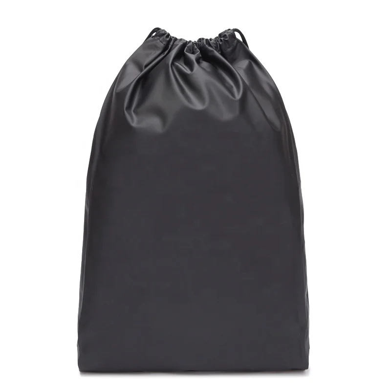 
Custom waterproof nylon black drawstring bag small gift packing pouches with nylon rope string dust bag for travel 