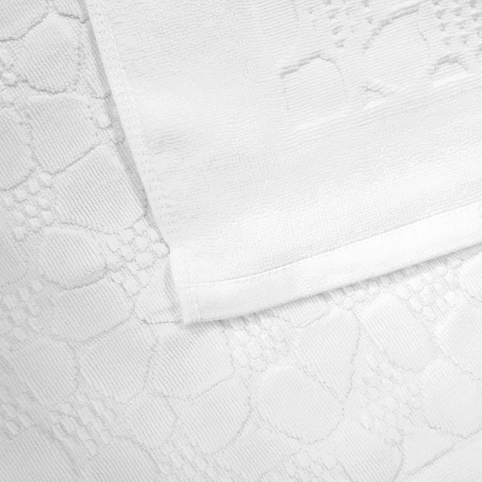 Wholesale custom manufacturer new star hotel linen white jacquard floor towel