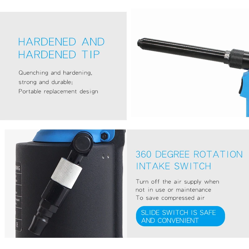 Shanghai ROCOL pneumatic core pulling riveter 4100sv 2.4-3.2 pneumatic pull riveter (extended rivet)