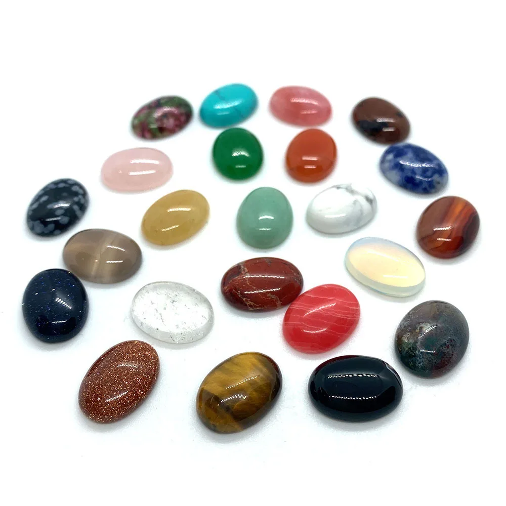 Factory Natural Gemstone Oval Cabochons Natural Stone 18x25mm Oval Tiger Eye Amethyst Lapis Howlite Cabochon