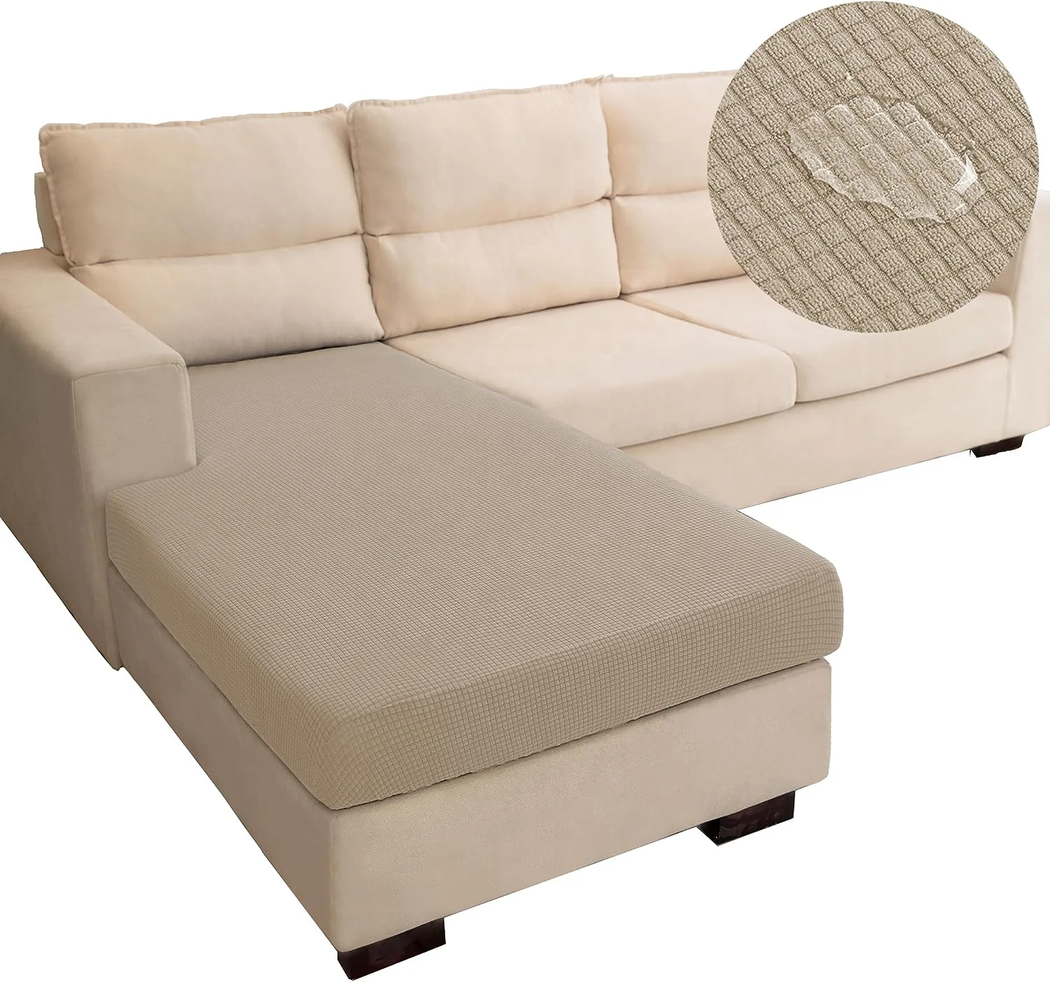 Stock available chemical auxiliary agents with water pressure resistance and washing resistance