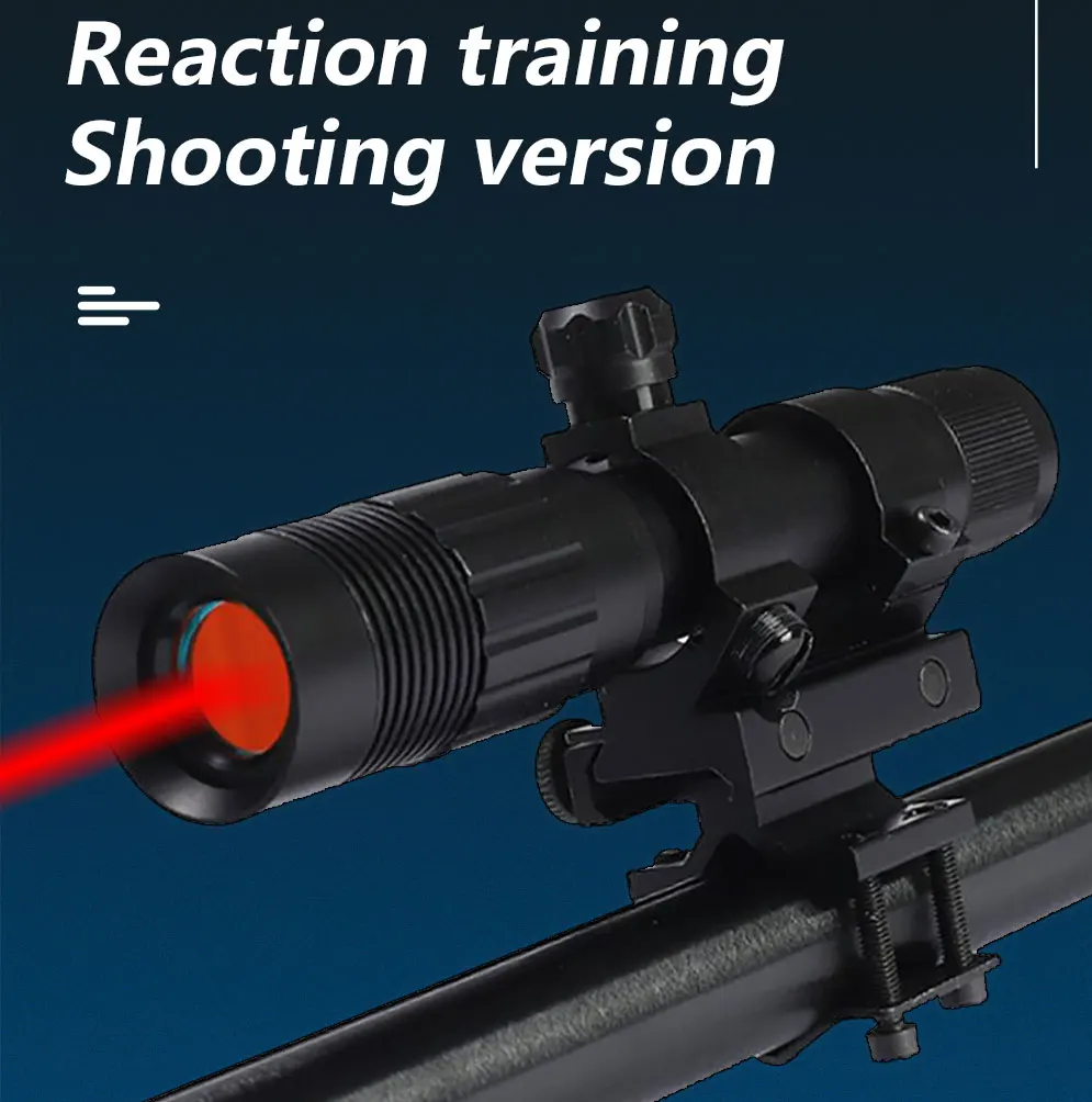 The ReactionX reaction training light is professionally installed on the gun for shooting training purposes