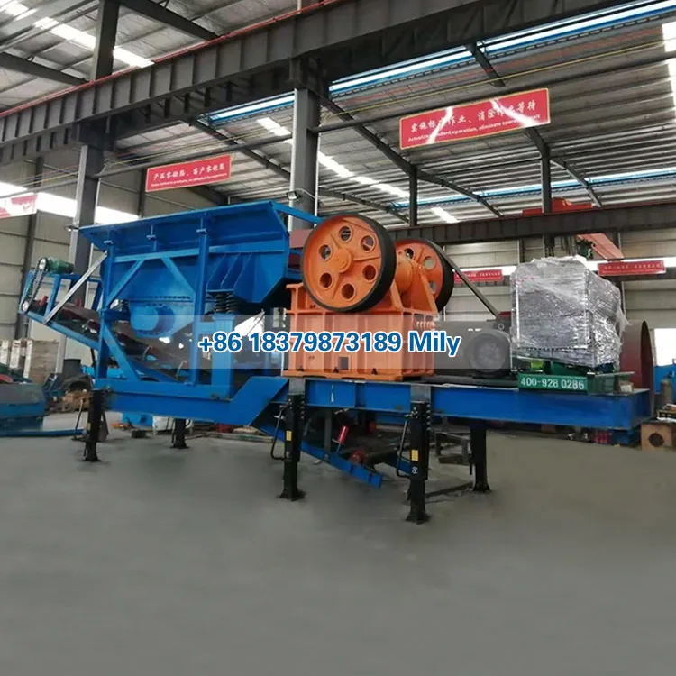 Mobile small jaw crusher machine gold ore crusher