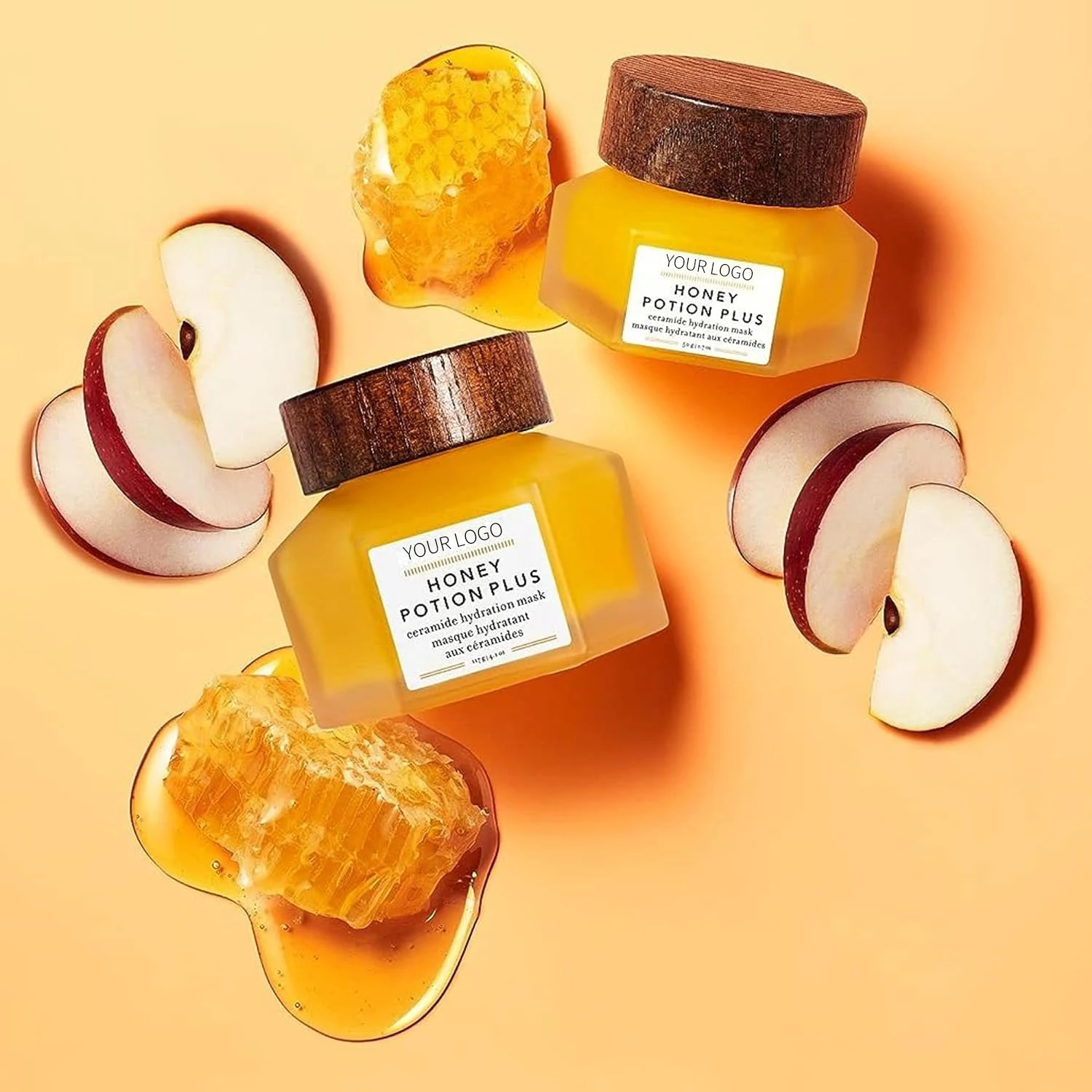 Private Label Ultra-Hydrating Intensively Moisturizing and Soothing Ceramide Honey Face Mask For Dry Skin