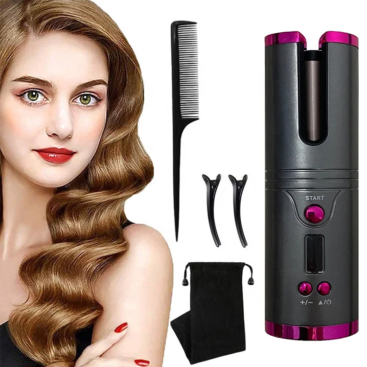 Hot Automatic Ceramic Rotating Hair Curler Ceramic Ionic Auto Hair Curling Lasting Shape Hair Curler Automatic Curling Iron