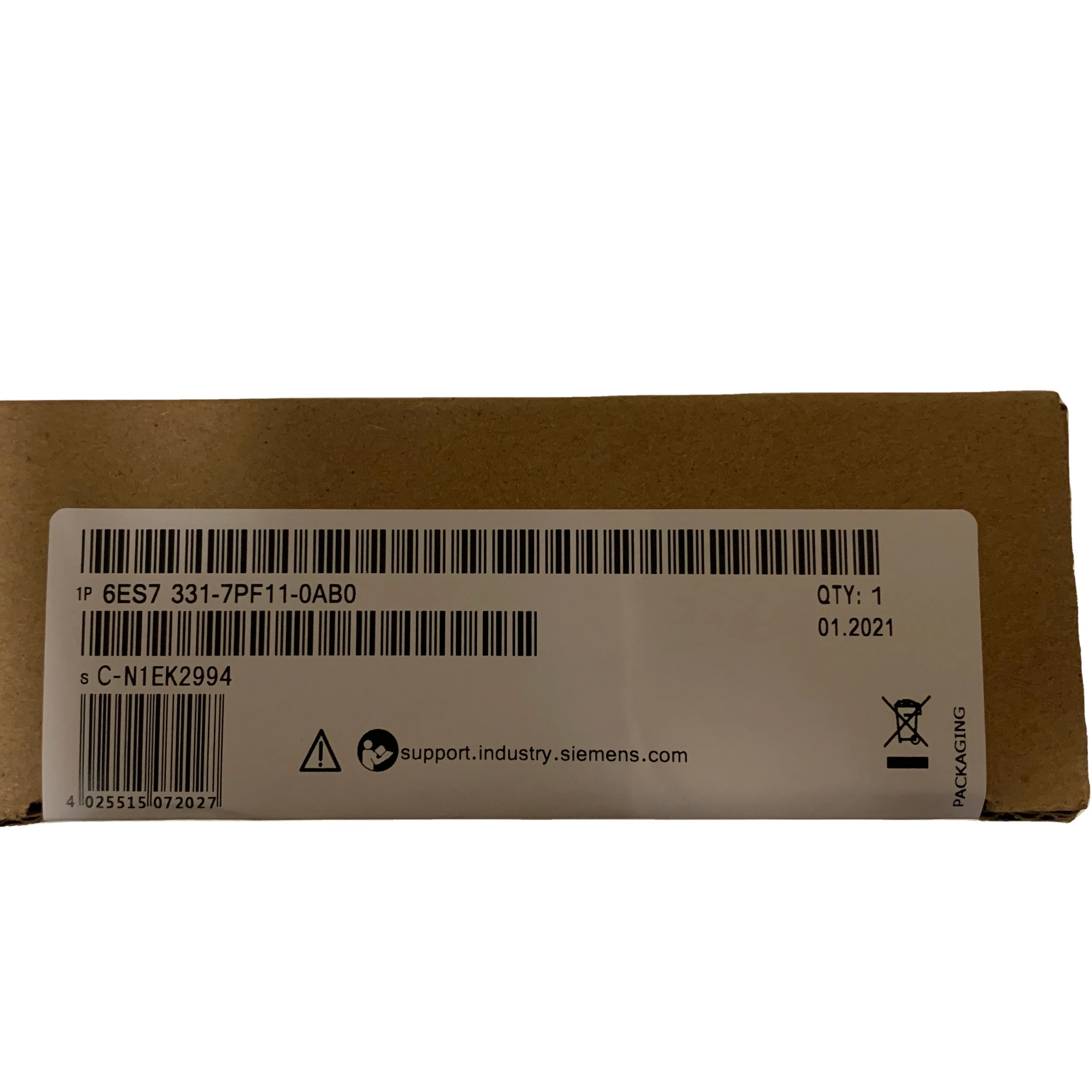 100%NEW CPU 313C SIMATIC S7-300 PLC Power Supply Module Compact CPU 6ES7331-7PF11-0AB0