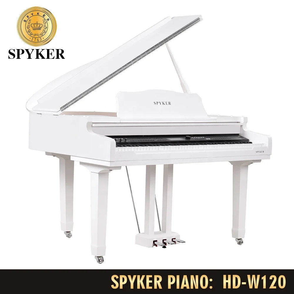 SPYKER High Quality White Polish Baby Grand Digital Piano