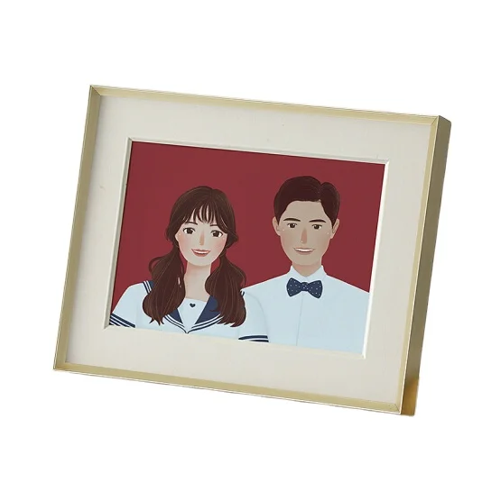 Hot Selling aluminum picture frame 50 x 70 aluminum photo framing profile metal double glass metallic marcos para fotos a3 a4