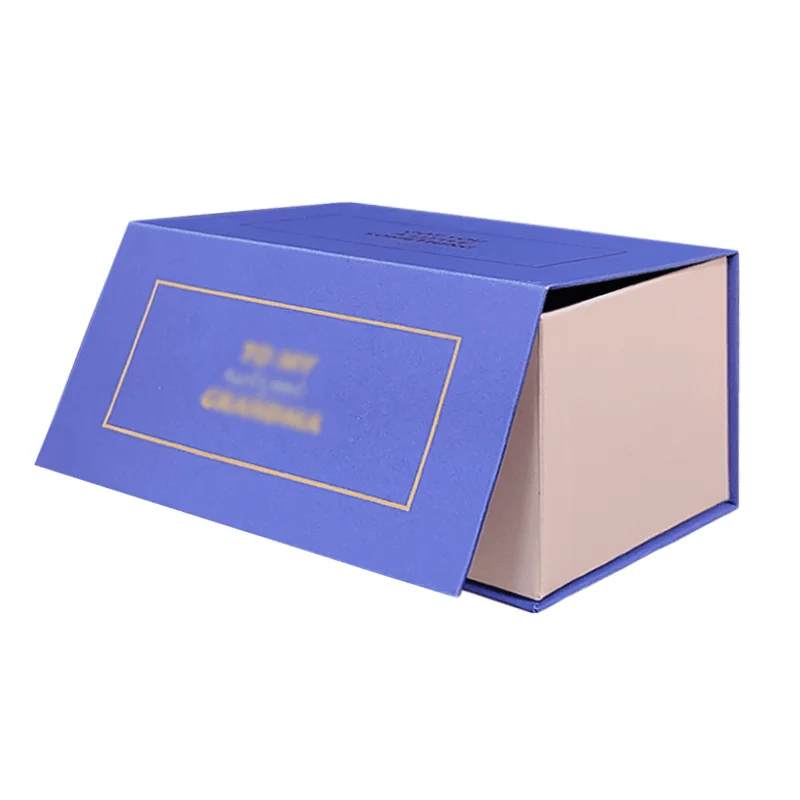 Custom magnetic close gift box Packaging With foam Wholesale Luxury a4 Large Blue Cardboard Gift Paper Boxes