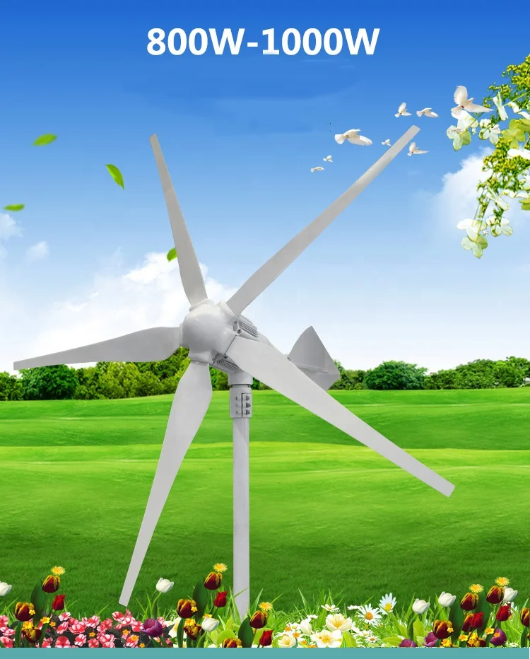 
Wind Generator 12V/24V/48V 3 Blades/5 Blades Wind Solar Charge Controller Small Wind Power Turbine Generator 800W 