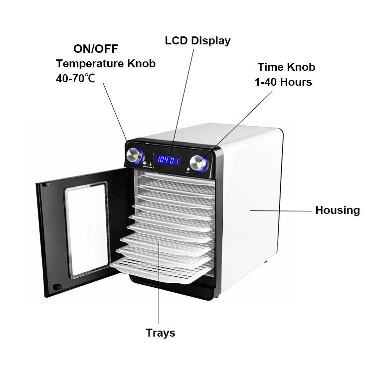 Nutrichef Kitchen Electric Countertop Food Dehydrator