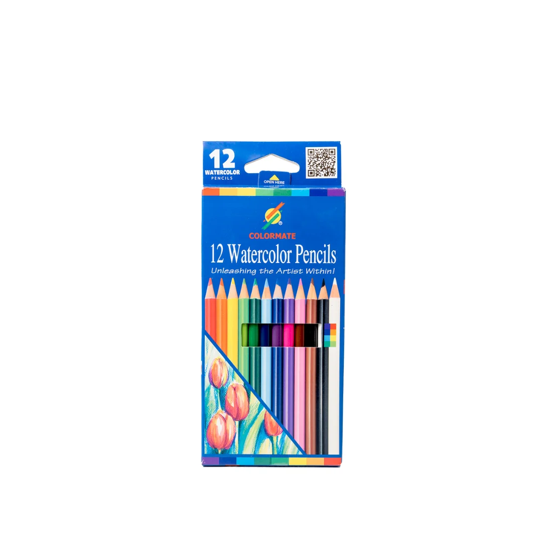 High value non toxic environmental protection art set pen 12 colors high quality colored pencil for kids wood drawing pencil