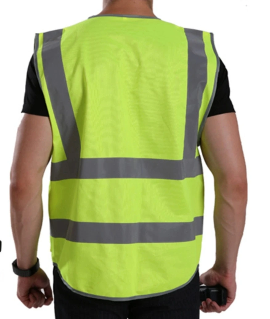 Safety Vest Garment 100% Polyester Reflective Vest Custom Printed Logo