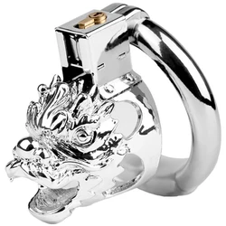 Zodiac Dragon Stainless Steel Bondage Cock Cage Male Chastity Devices Sex Toys Penis Chastity Cage for Men