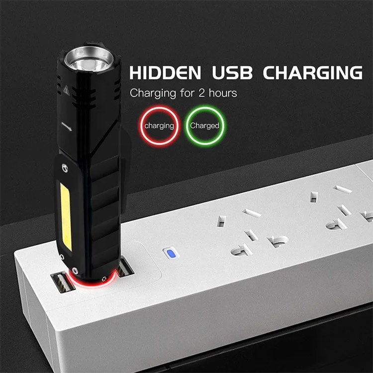 5 Lighting Mode  Aluminum Alloy  Rechargeable Right Angle LED Flashlight