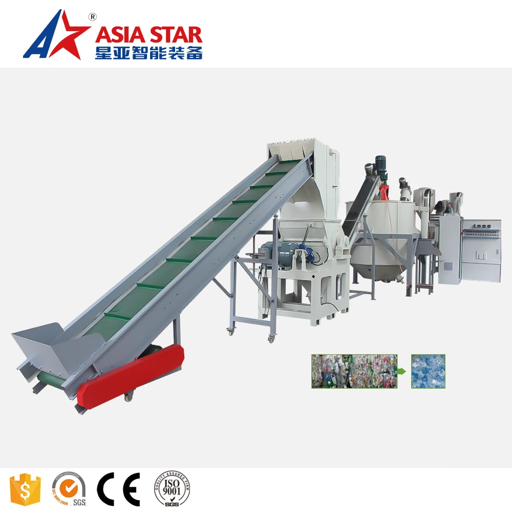 Pet Bottle to Polyester Staple Fiber Level Plastic Washing Recycling Machine Plastic Recycling Machine Plastic Bottle Washing Li