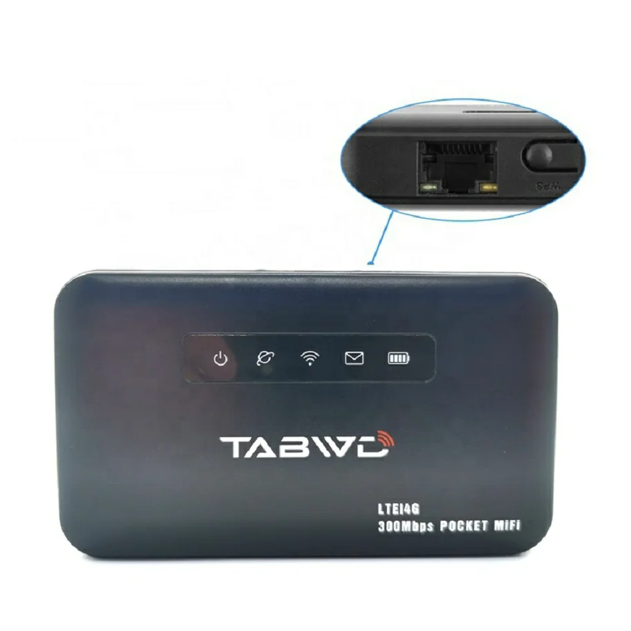 E5885  4G Hotspot Router LTE WiFi RJ45 Port   300Mbps 4G Router Power Bank WiFi Modem  2600mAh Battery
