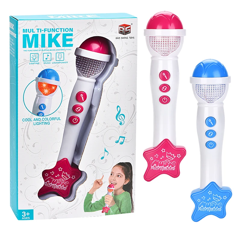 New Microphone Toys Handheld Wireless Speaker Karaoke With Light Music Player Singing Simulation Ktv Kids Play Toy Children Gift
