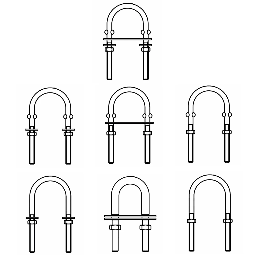 Stainless steel rigging hardware U bolt with security protection