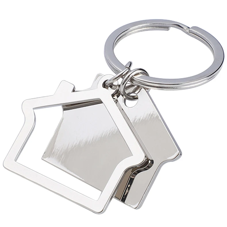 Wholesale Key Chain Maker Custom Logo Key Ring Bulk Zinc Alloy Silver Plated Metal Keychain