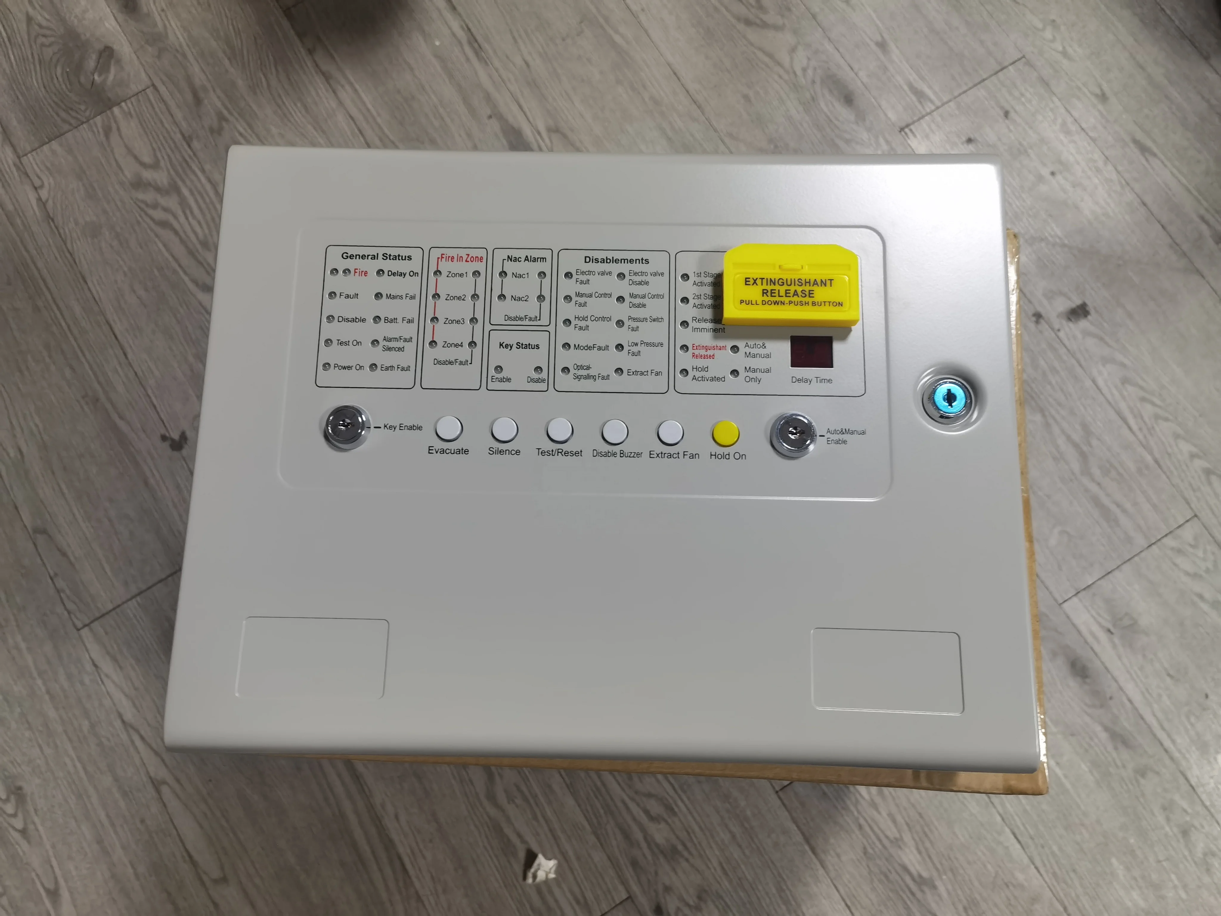 NOVOCO1230 red color clean gas fire alarm suppression system Control panel 1zone to 4zones