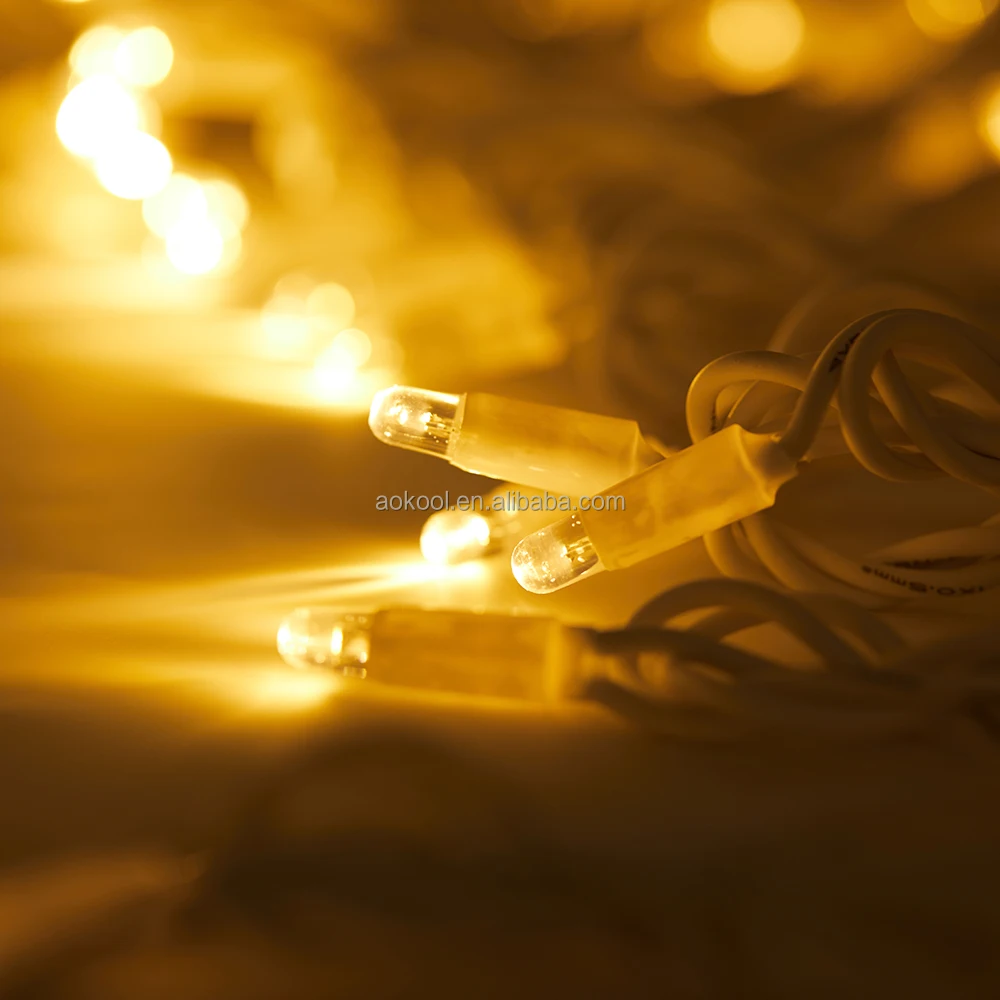 220V 10M 100 White LED Durable Rubber Cable LED Garland light for Outdoor Waterproof