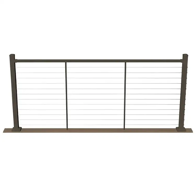 Modern Design Low Maintenance Aluminum Cable Wire Stair Cable Railing Rod Railing Balustrade