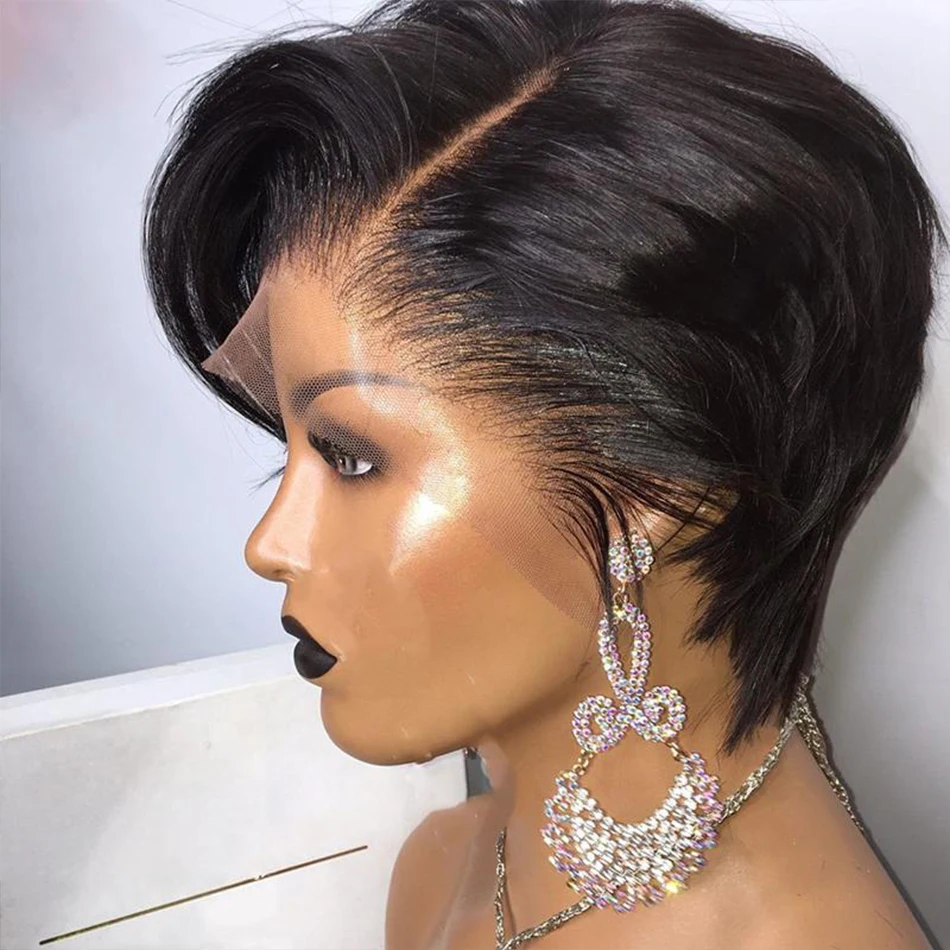 
Hair Factory Wholesale Cheap Natural Color Brazilian 13*6 Lace Frontal Wigs For Black Women Curly Human Hair Short wigs 