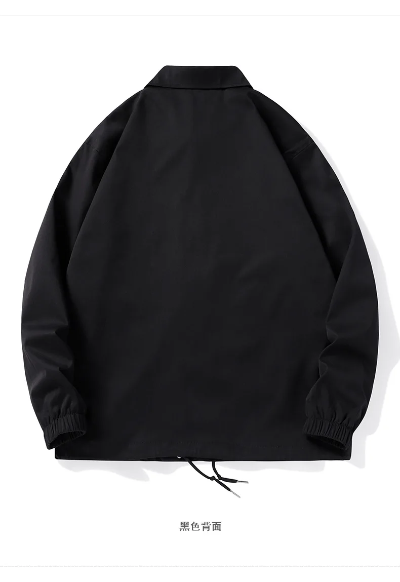 2022 Customized Clothing Manufacturer 100% Polyester Lightweight Coach Jacket For Men Bomber Jacket Button Up Coach Jacket