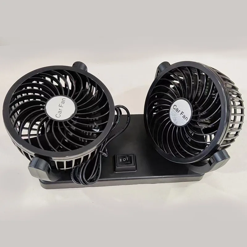 Jutien High Power Car Fan Wholesale General 12V24V Fan 360 Rotary USB  Car Electric Fan