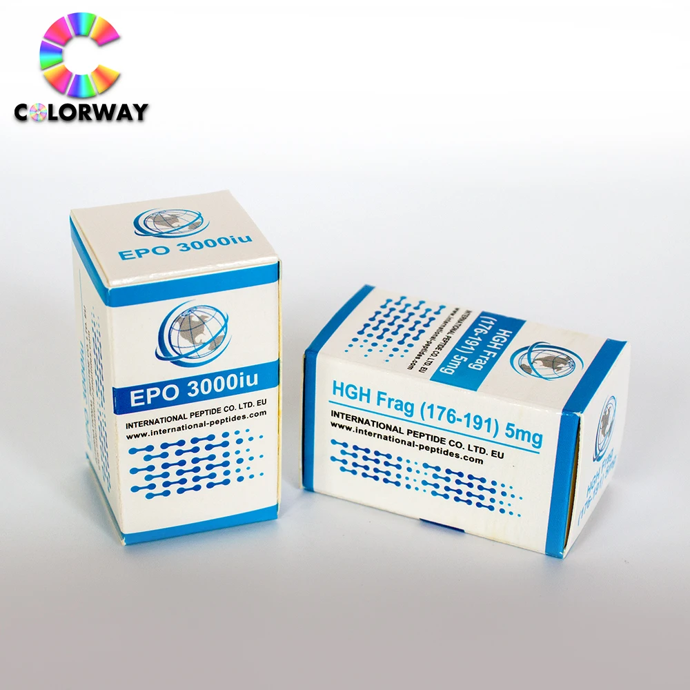 custom Printed bodybuilding Peptide hormone human growth pharma 2ml 10ml box private label pharmaceutical bottle box