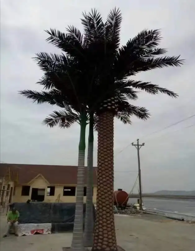 Artificial Plants Palm Trees High Simulation Outdoor Decor Coconut Tree Large Outdoor Artificial Tree outdoor artificial plants