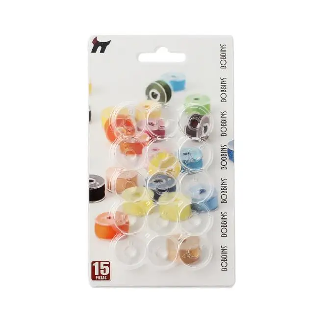 High Quality 15PCS/Set Home Multi-Purpose Sewing Threads  Machine Plastic Spools Transparent Plastic Bobbin