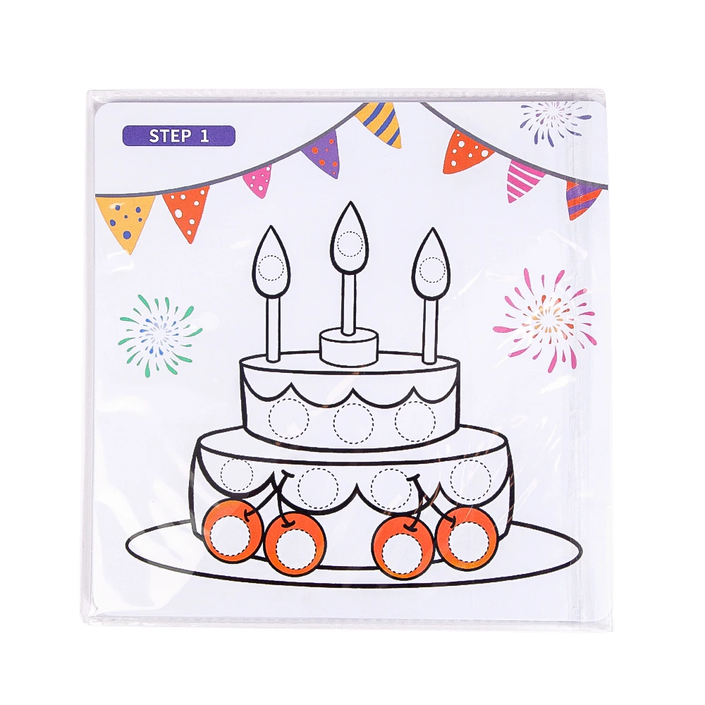 6colors dot markers  art painting kit 18mm tip with 12drawing pads drawing toy for kids