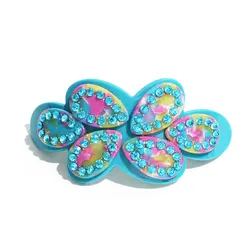 western designer bright color hair clips new 2023 coral rhinestone large barrettes for thick hair custom design acetate hairclip