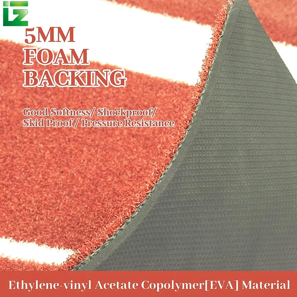 Factory Custom 3*10FT Rubber Bottom Anti Slip Mat Artificial Grass Soccer Baseball Softball Batting Mat Non-Slip Grass Mat