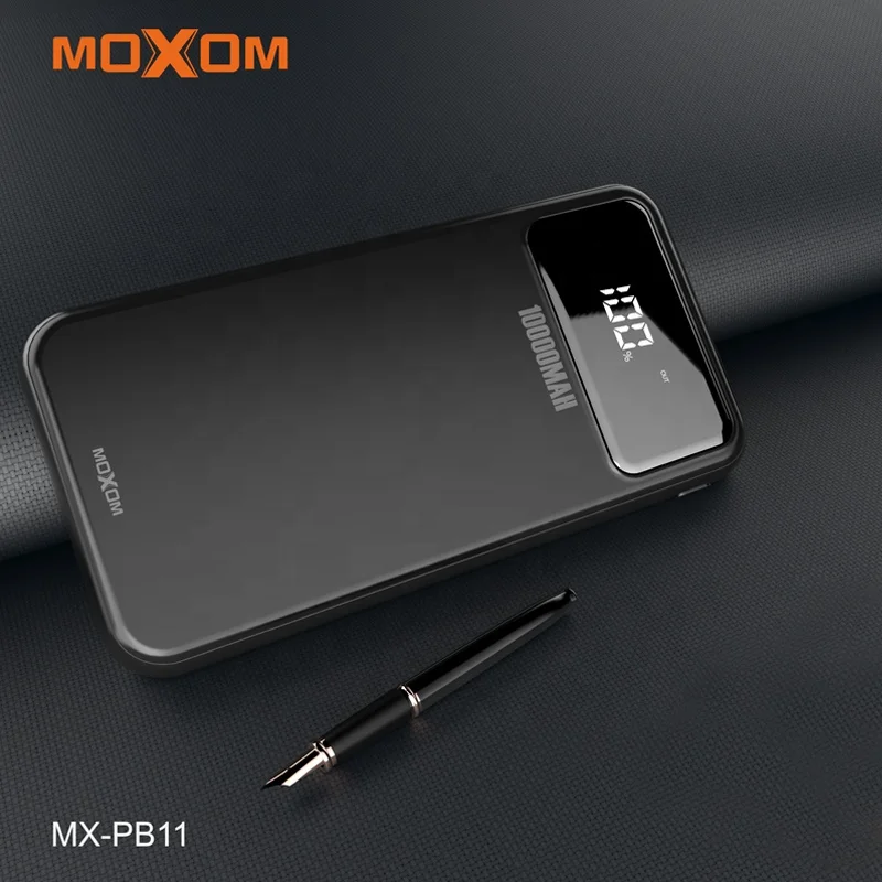 MOXOM Big Capacity 16000mah Power Bank LCD Eva 2 USB Ports Portable Charger for iphone/xiaomi/samsung
