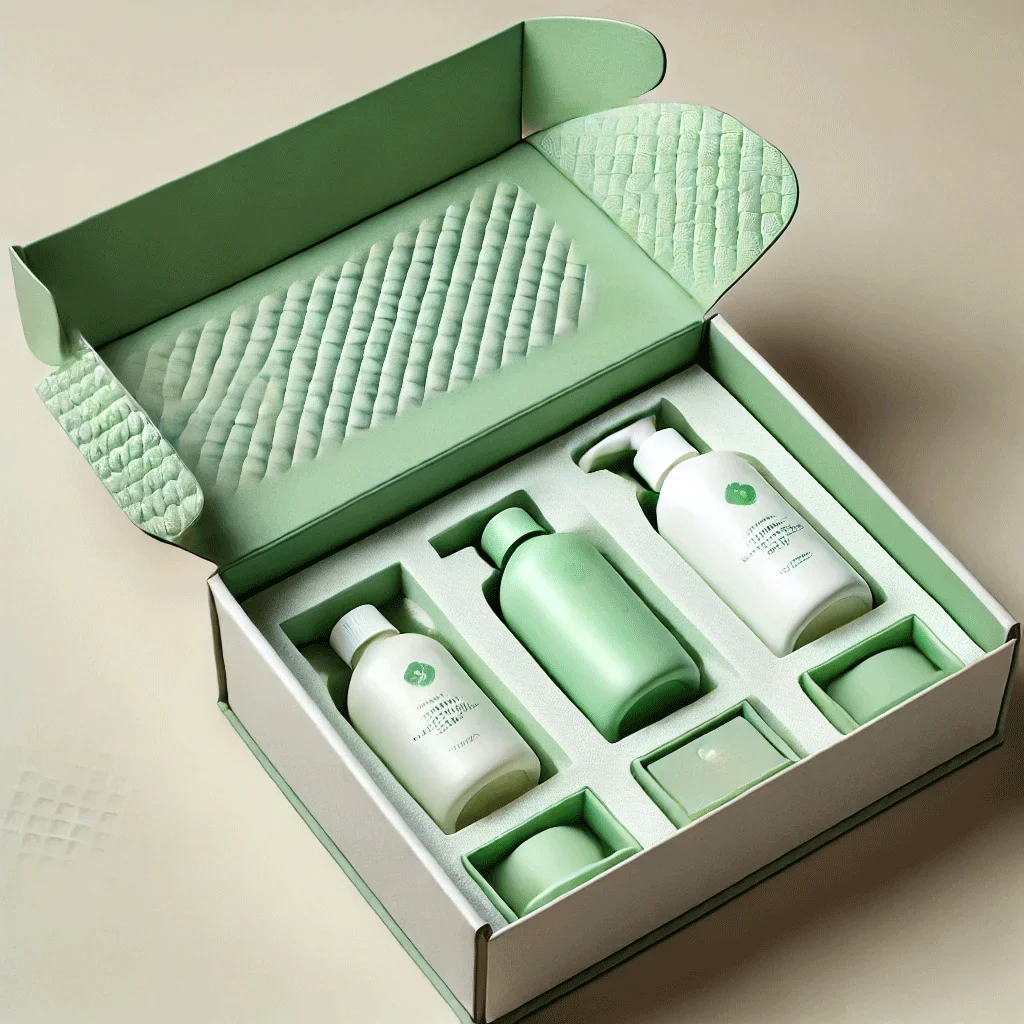 recyclable boite cadeau craft emballage boutique rigid cardboard hair conditioner shampoo packaging paper box with eva insert