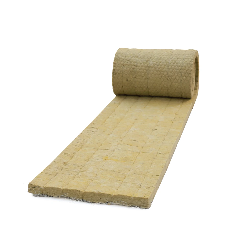 Industrial-Style 50 mm Wire Steel Stone Wool Roll Soundproofing Rock Mineral Wool Felt and Blanket for Heat Insulation