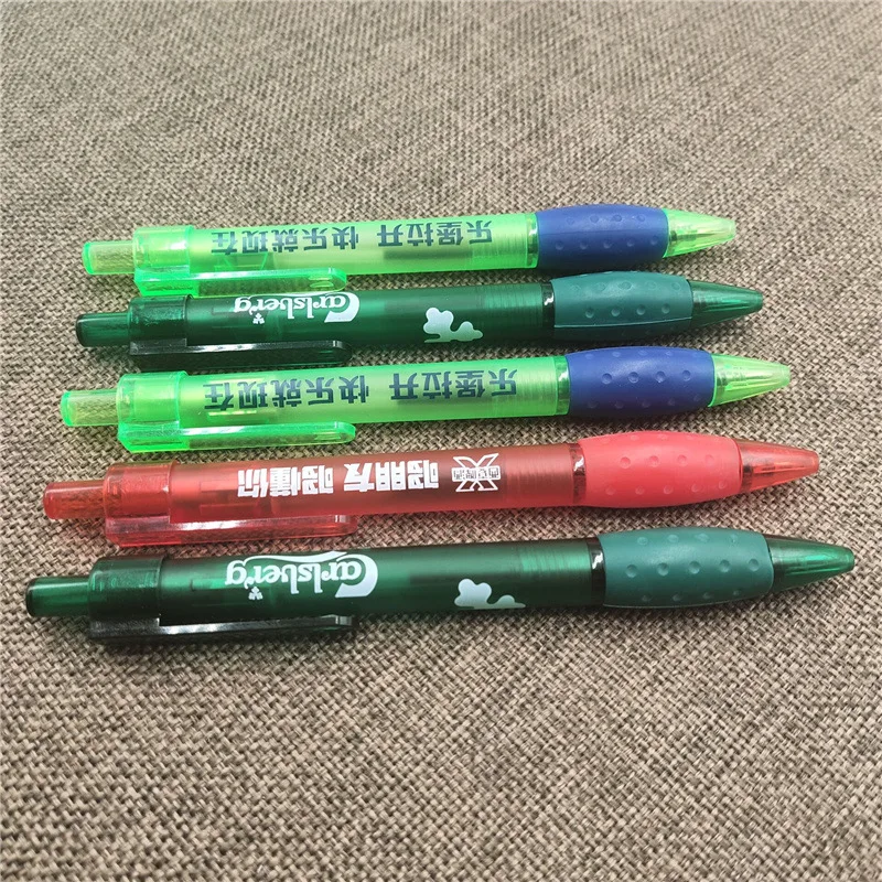 Restaurant medicine promotional gift premium green plastic ballpoint pen with custom logo printed