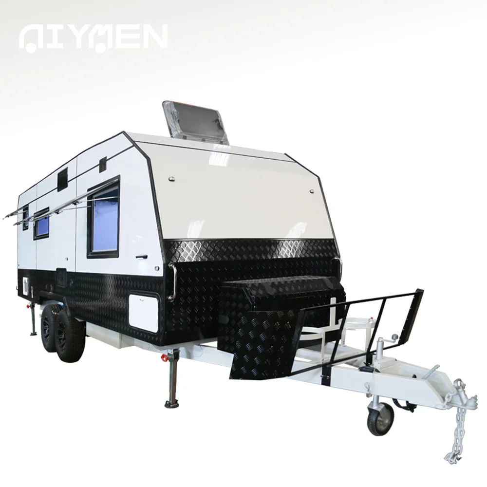 Durable Versatile Hybrid Teardrop Camper Trailer with Independent Suspension for Outdoor Adventure Offroad Travel Camping