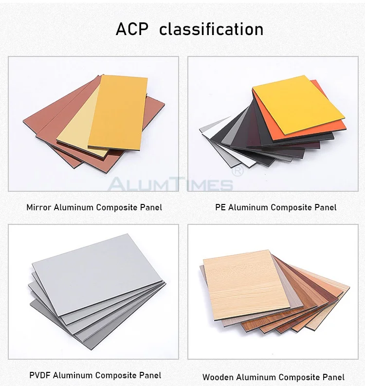 Alumtimes Alucobond ACM Facade Plastic Plate For Cladding Wall Fireproof Mirror For Advertising Board Aluminum Composite Panel