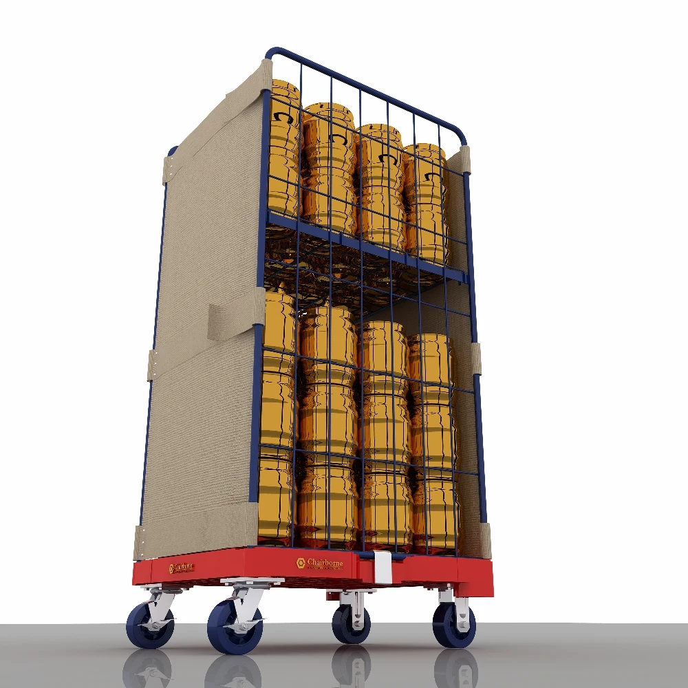 3 sides logistic laundry folding nestable storage welded steel roll cage trolley
