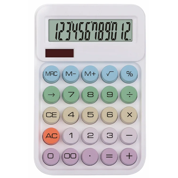 Solar Powered  Desktop Digital Electronic Scientific Calculator Big Display Plastic Product 2809C