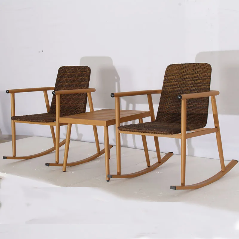 New Design morden  rattan  seat rocking chair wholesale   outdoor  patio  furniture  set