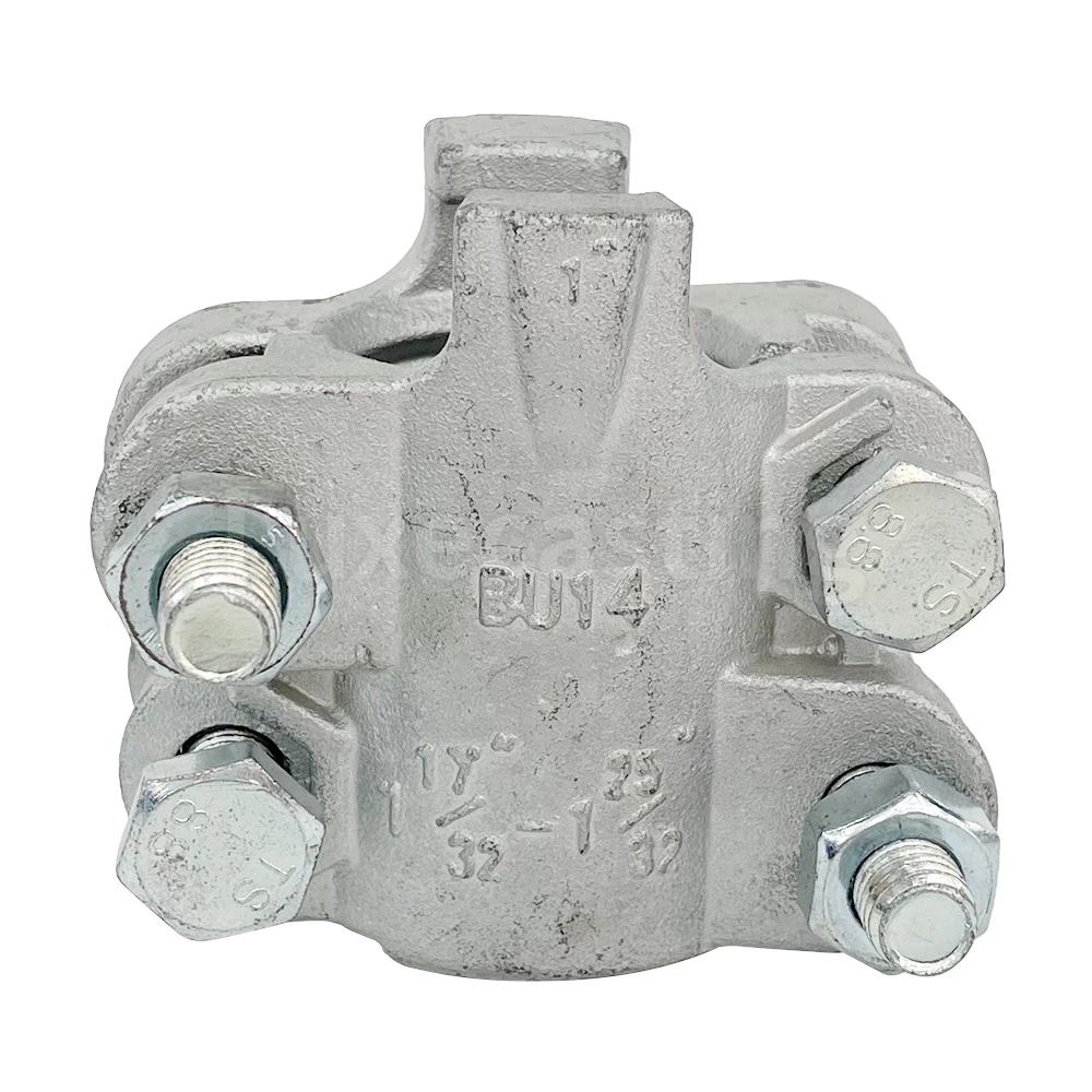 Heavy Duty High Pressure Double Bolt Clamp European Style Hydraulic Hose Carbon Steel Safety Four Bolt Interlock Clamp