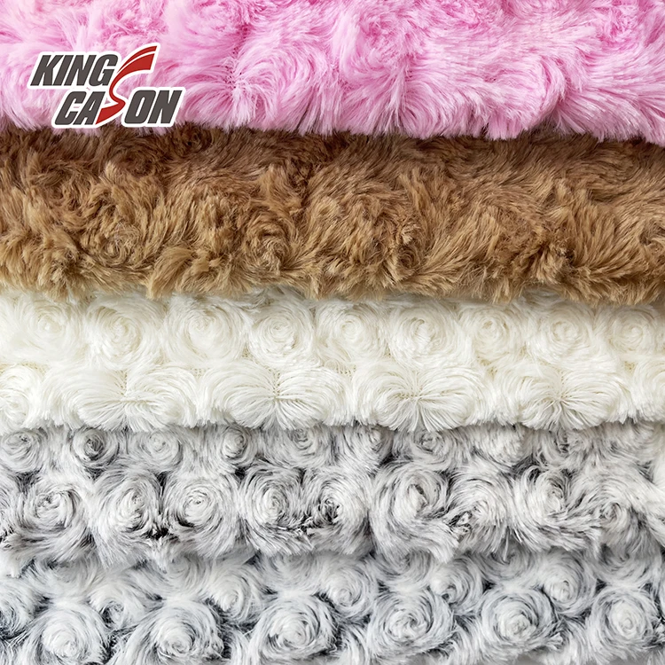 KINGCASON Good Service 100% Polyester Back Print Solid Gradient Rabbit Faux Fur For Hair Accessories Headband